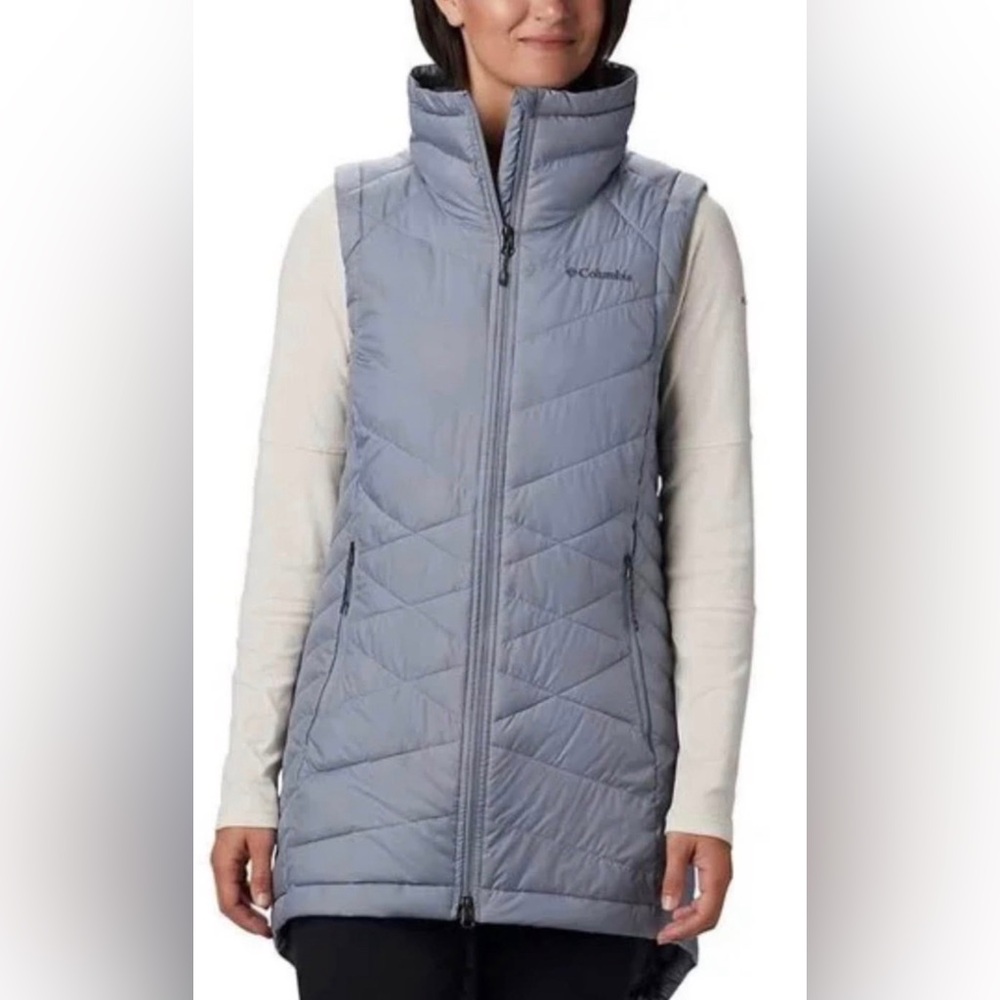 FREE SHIPPING Columbia Women's Gray "Havenly" Quilted Vest